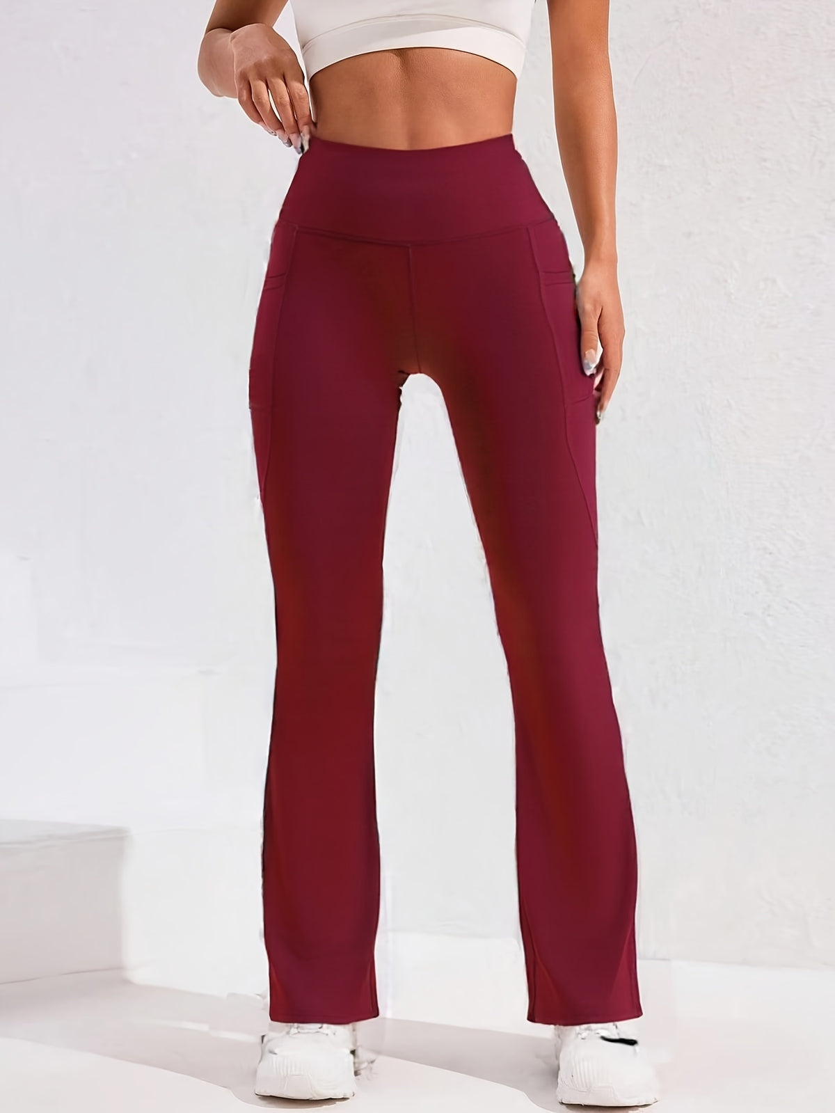 High Waist Flare Wide Leg Pants for Women – Naked Feel Butt Lifting High Elasticity Fabric, Smooth Flowing Silhouette Spring Summer Fall Comfortable Chic Everyday Bottoms S-XXL