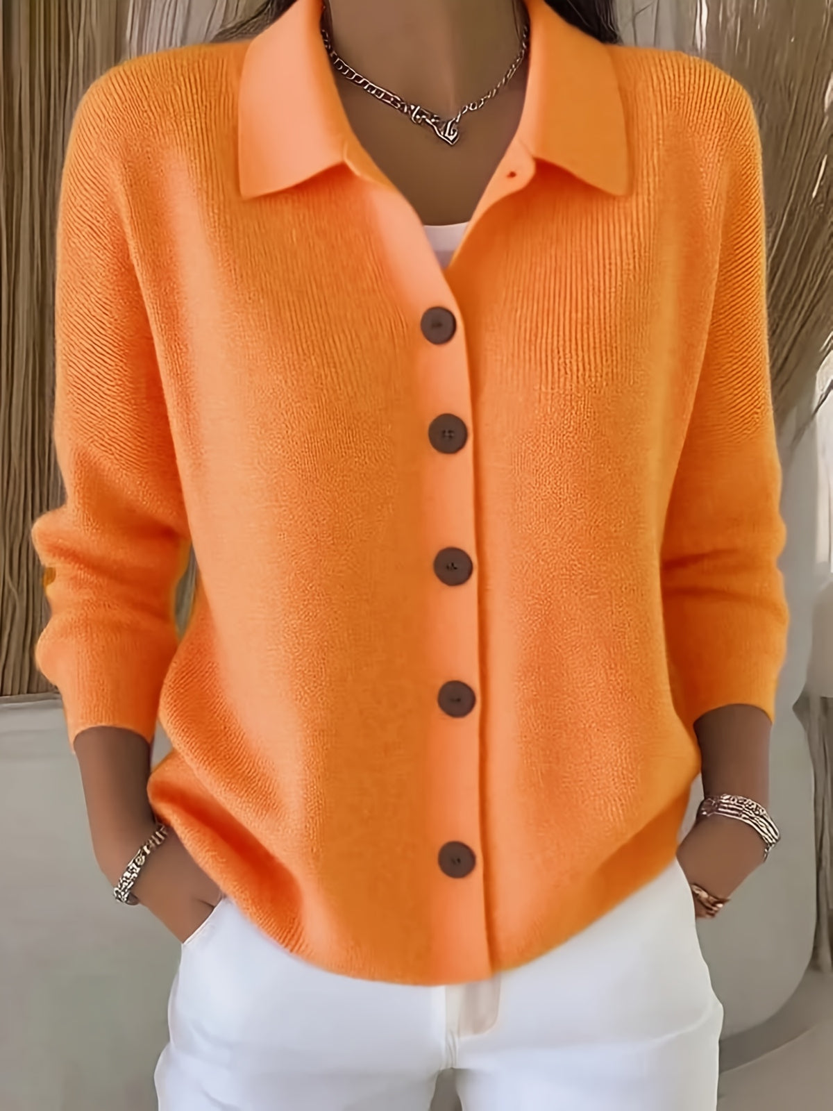 Women's Oversized Cardigan Sweater Button Up Long Sleeve Knit Jacket Casual Outwear Trendy Fall Winter Cozy Layering Coat