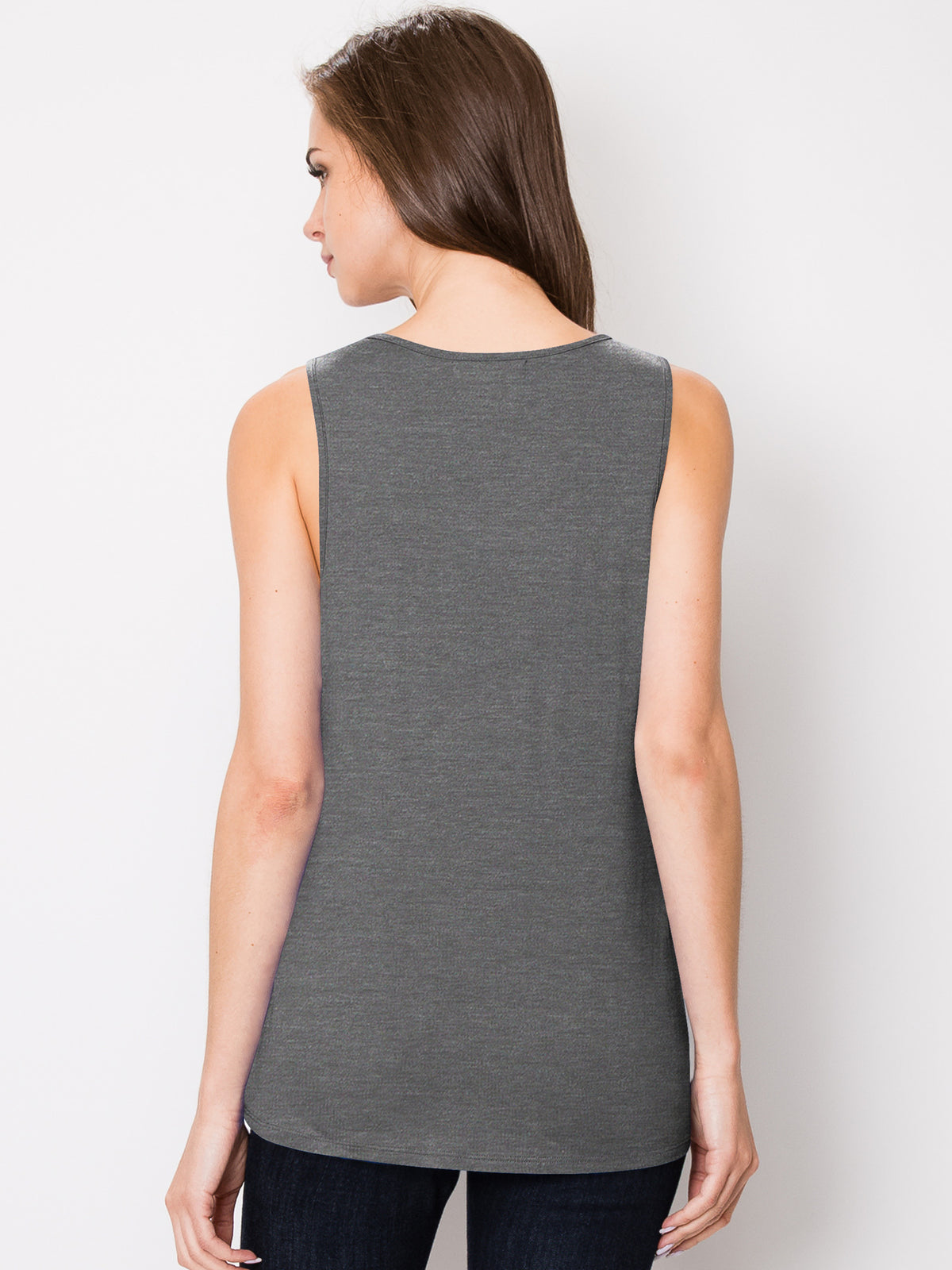 Women's Sleeveless Scoop Neck Tank Top Loose Fit Breathable Casual Layering Shirt 20 Colors Summer Essential