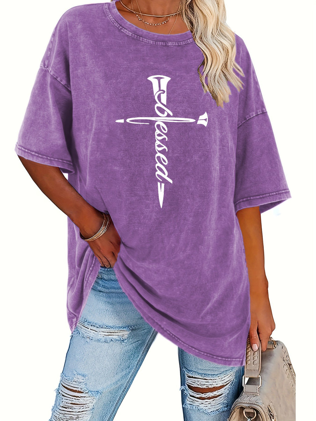 Retro Washed Graphic Print T-Shirt Women 230g Heavyweight Round Neck Short Sleeve Loose Fit Street Style Casual Tee S-XXL