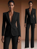 Women's White Blazer and Dress Pants 2-Piece Set Professional Formal Commuting Suit High-End Office Work Outfit Spring 2026