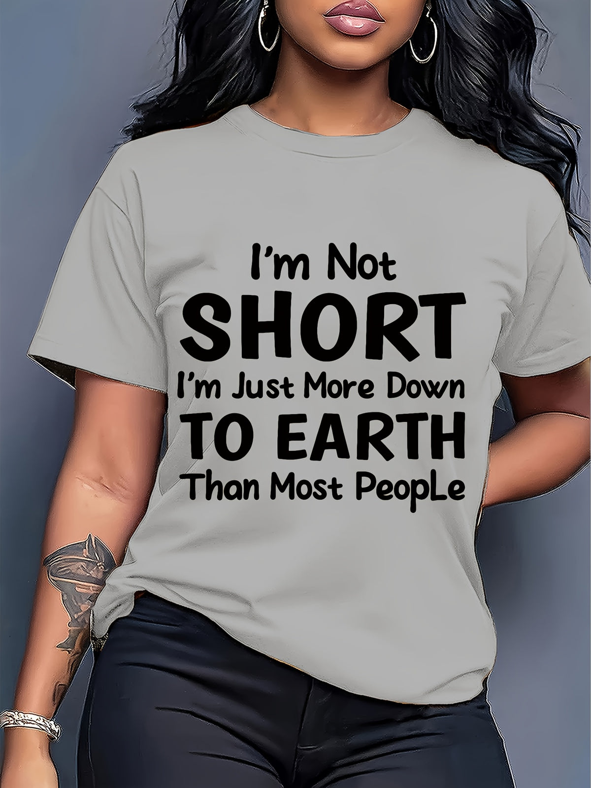 Graphic Print T-Shirt Women Crew Neck Short Sleeve Lightweight Casual Letter Alphabet Applique Tee Spring Summer Multi Color S-XXL