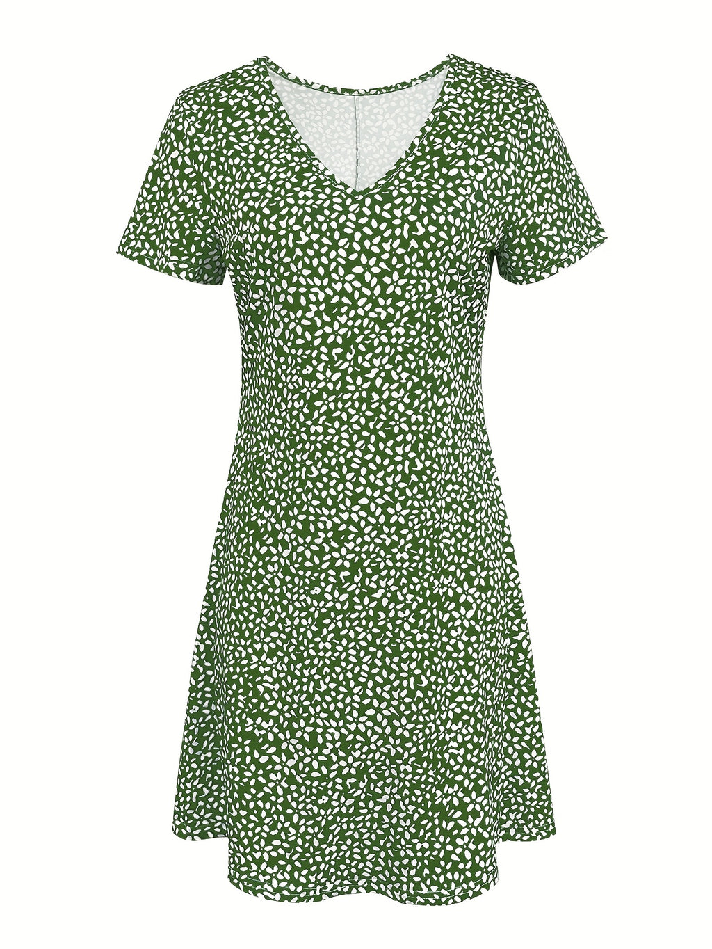 Printed Women's Casual Vacation Beach Dress - Mom Style Floral Summer Spring Versatile Boho Dress for Women Everyday Wear