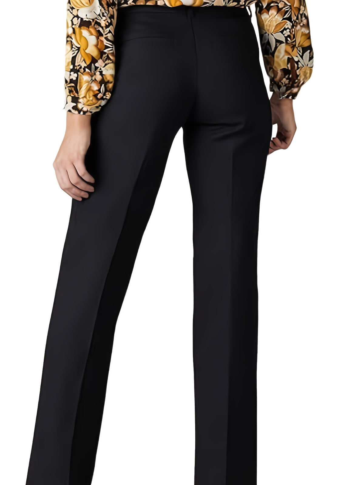 High Waist Straight Leg Pants Women Loose Elastic Waist Casual Trousers Fashionable Comfy Everyday Bottoms S-XXL