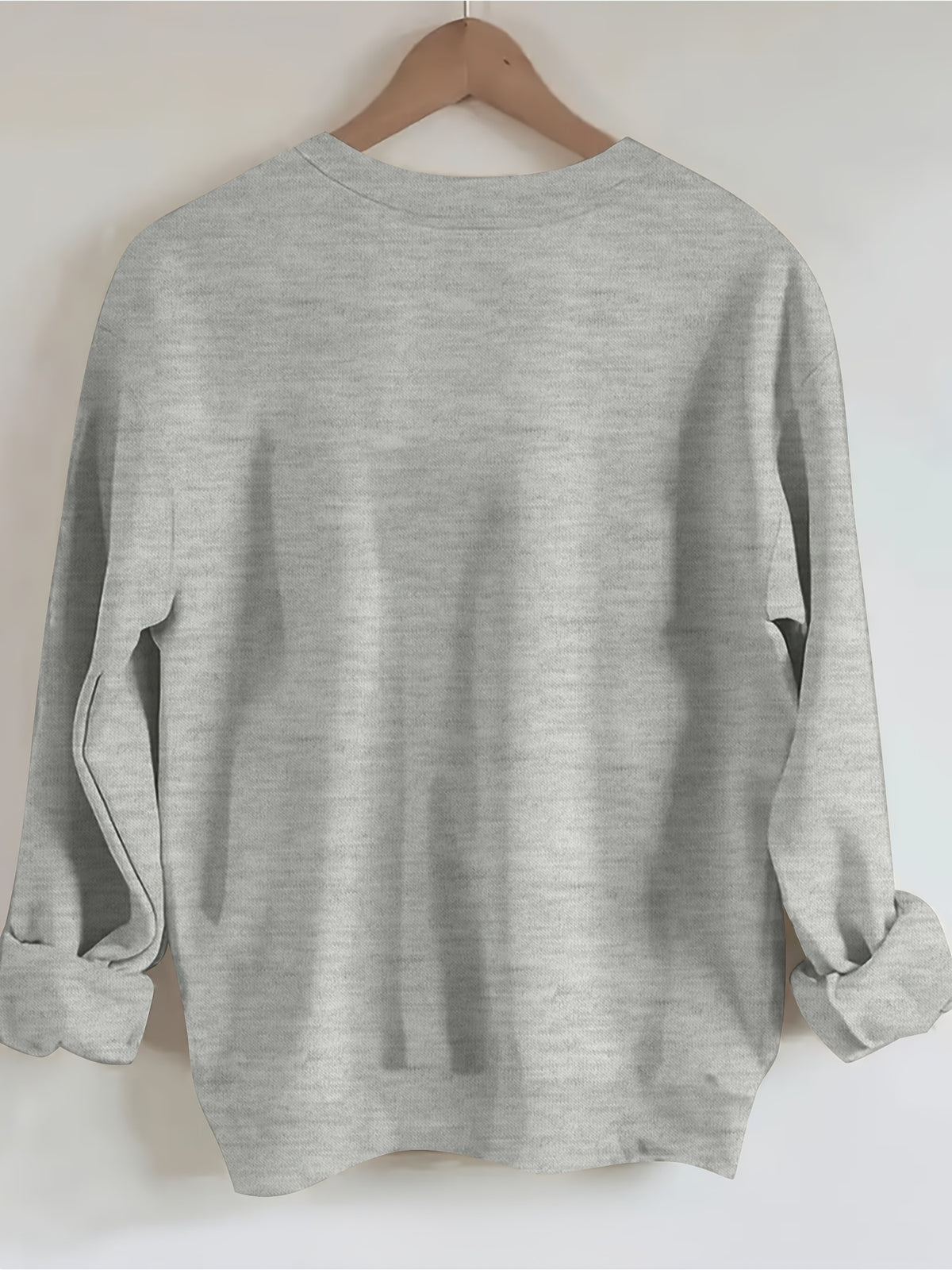 Love Life Letter Print Sweatshirt Women Round Neck Long Sleeve Casual Loose Pullover White Top Spring Fall