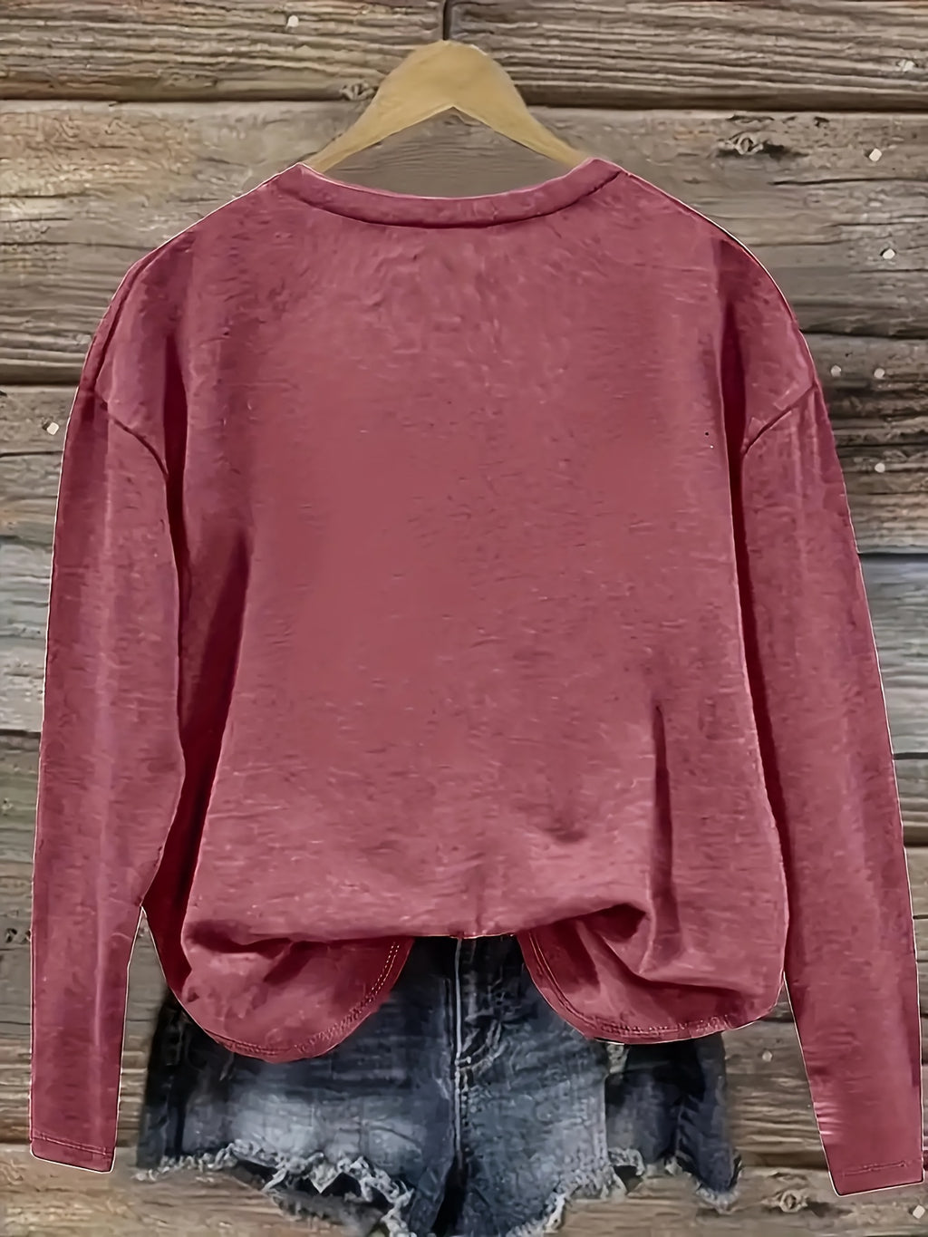 Vintage Slogan Long Sleeve Tee Women I'm Not Made in Winter Print Round Neck 200gsm Stretchy Casual Spring Fall Top S-XXL