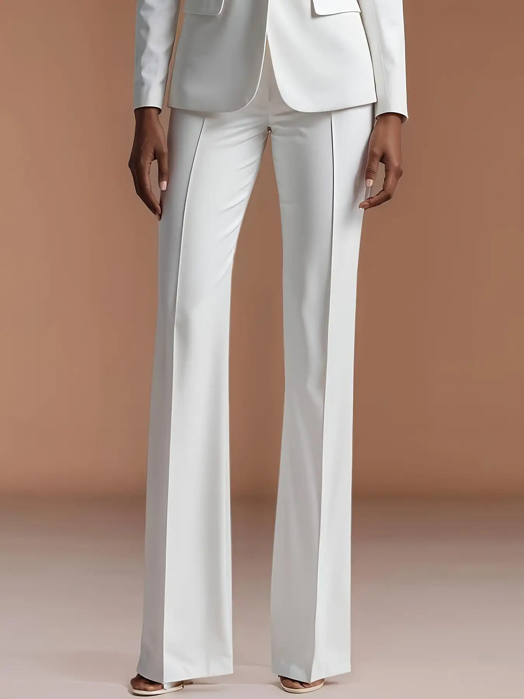 Women's White Blazer and Dress Pants 2-Piece Set Professional Formal Commuting Suit High-End Office Work Outfit Spring 2026