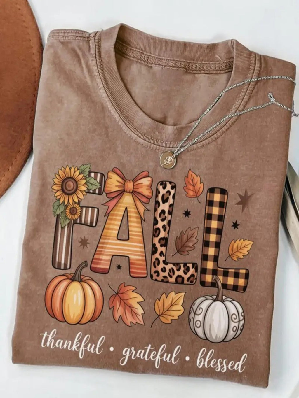 Autumn Graphic Tee Women Pumpkin Sunflower Loose Casual Short Sleeve Round Neck Fall Thanksgiving Halloween T-Shirt Retro Style S-XXL
