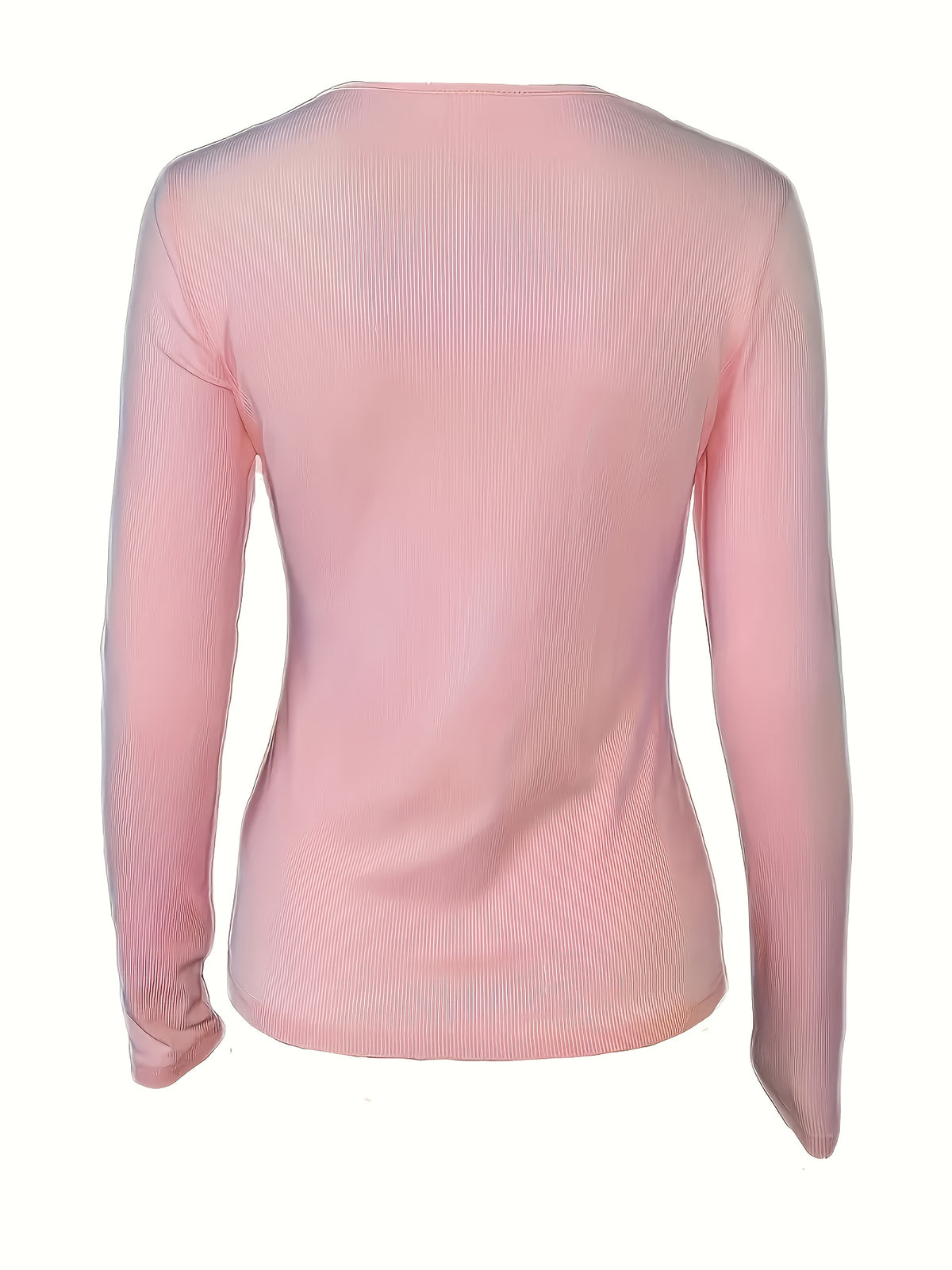Metal Chain V-Neck Women Long Sleeve Top Slim Fit Elegant Casual Blouse Chic Embellished Spring Fall Winter Shirt