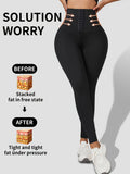 High Waist Tummy Control Cropped Leggings for Women – Black 75% Nylon High Stretch Smooth Capri Pants, Spring Summer All Season Slim Fit, S-XXL