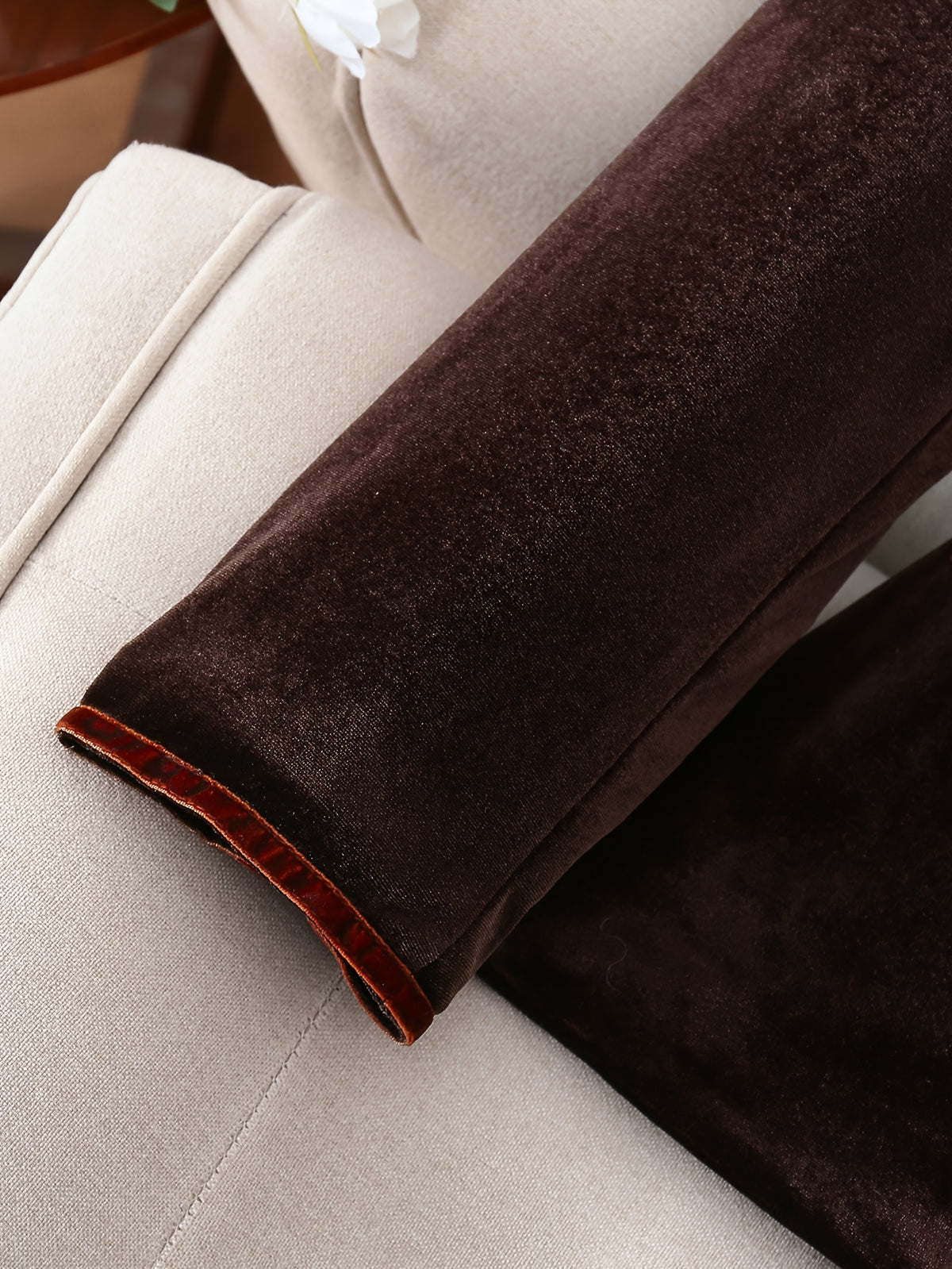 Dark Brown Velvet Blazer Women Contrast Piping Single Breasted Long Sleeve Elegant Casual Social Occasion