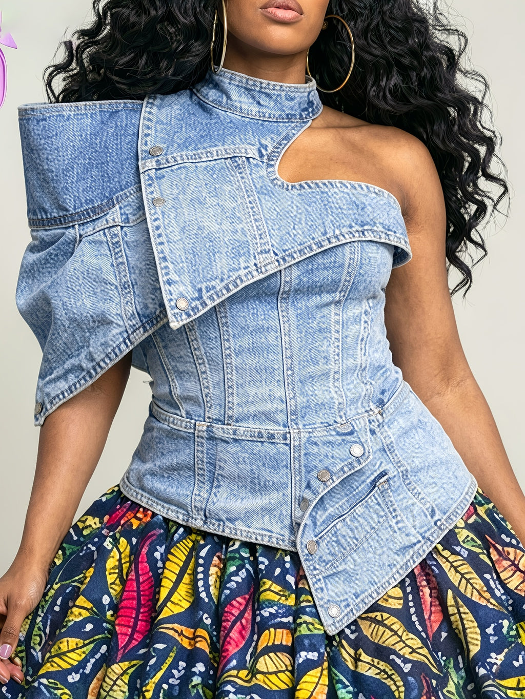 Corset Peplum One Shoulder Crop Top Women Stand Collar Ruffle Asymmetric Fitted Party Blouse Waist Cinching Curvy Slim Wedding Guest Night Out