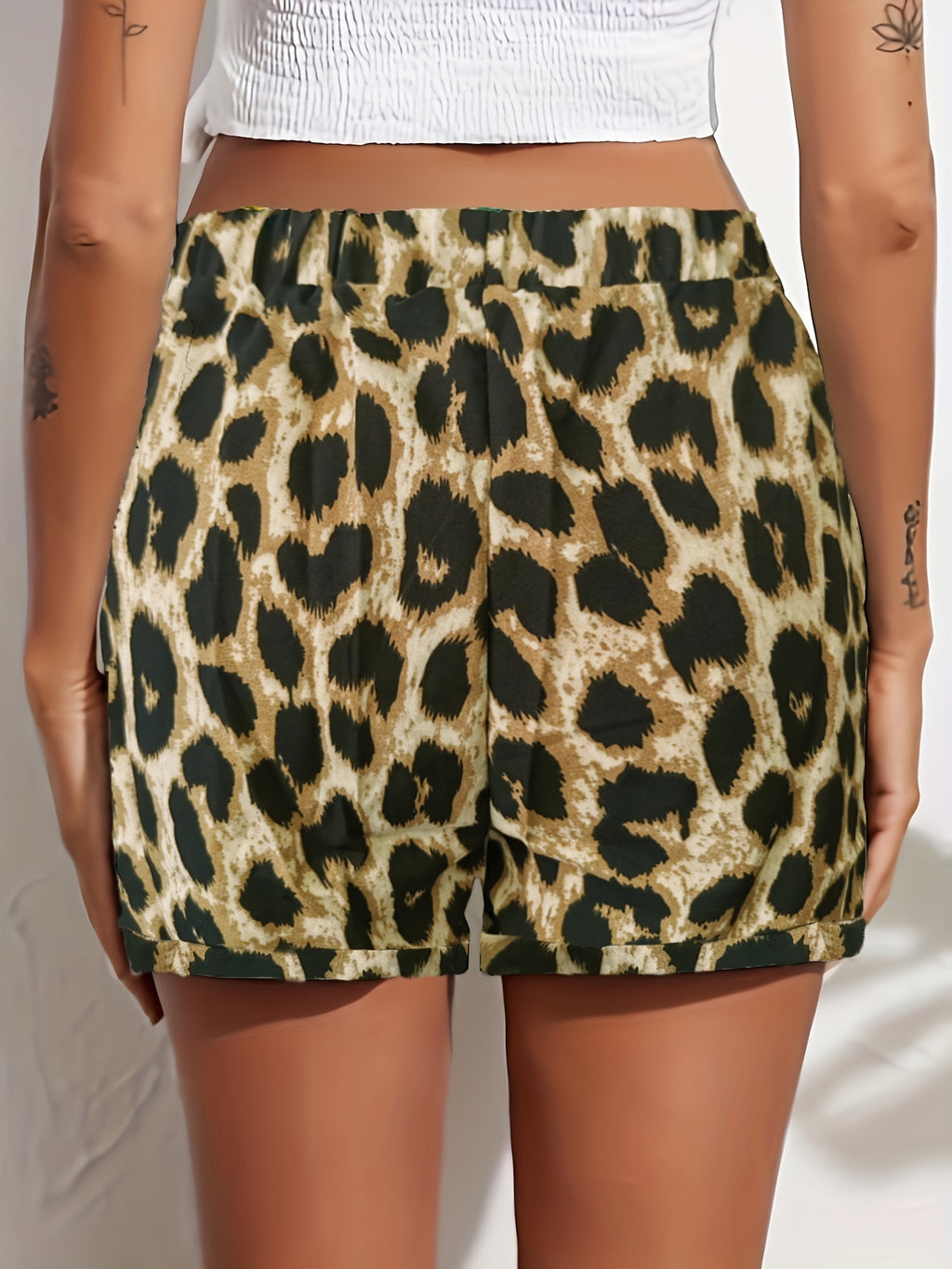 Women's High Waist Casual Shorts with Pockets Elastic Waistband Summer Comfortable Loose Fit Short Pants for Women S-XXL Multi-Color