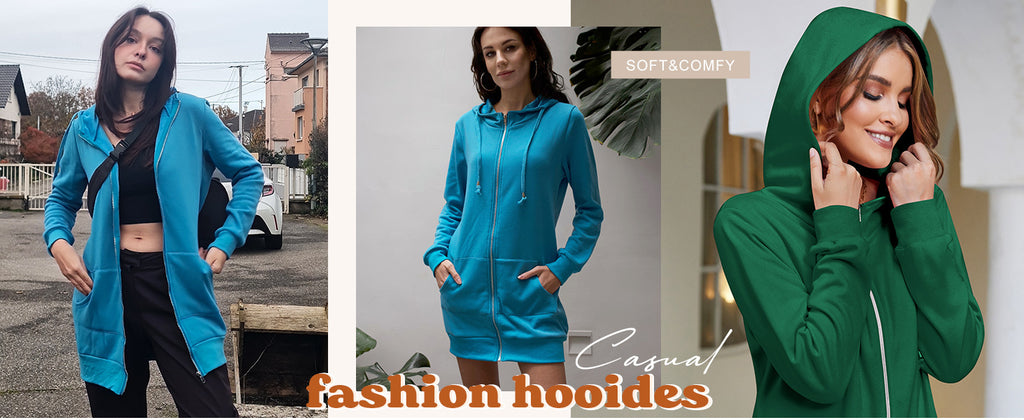 Zip Up Hoodie Women Oversized Long Sleeve Sweatshirt Pockets Casual Jacket Relaxed Fit Spring Fall Cozy Everyday Wear