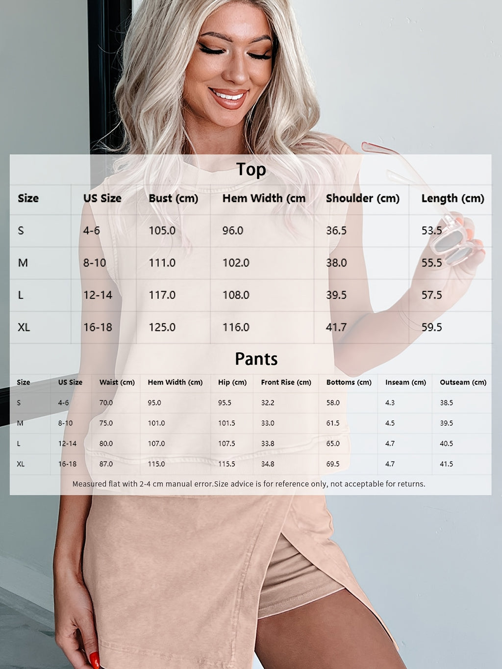 Solid Color 2-Piece Set Women Short Sleeve T-Shirt and Pants Casual Summer Matching Outfit