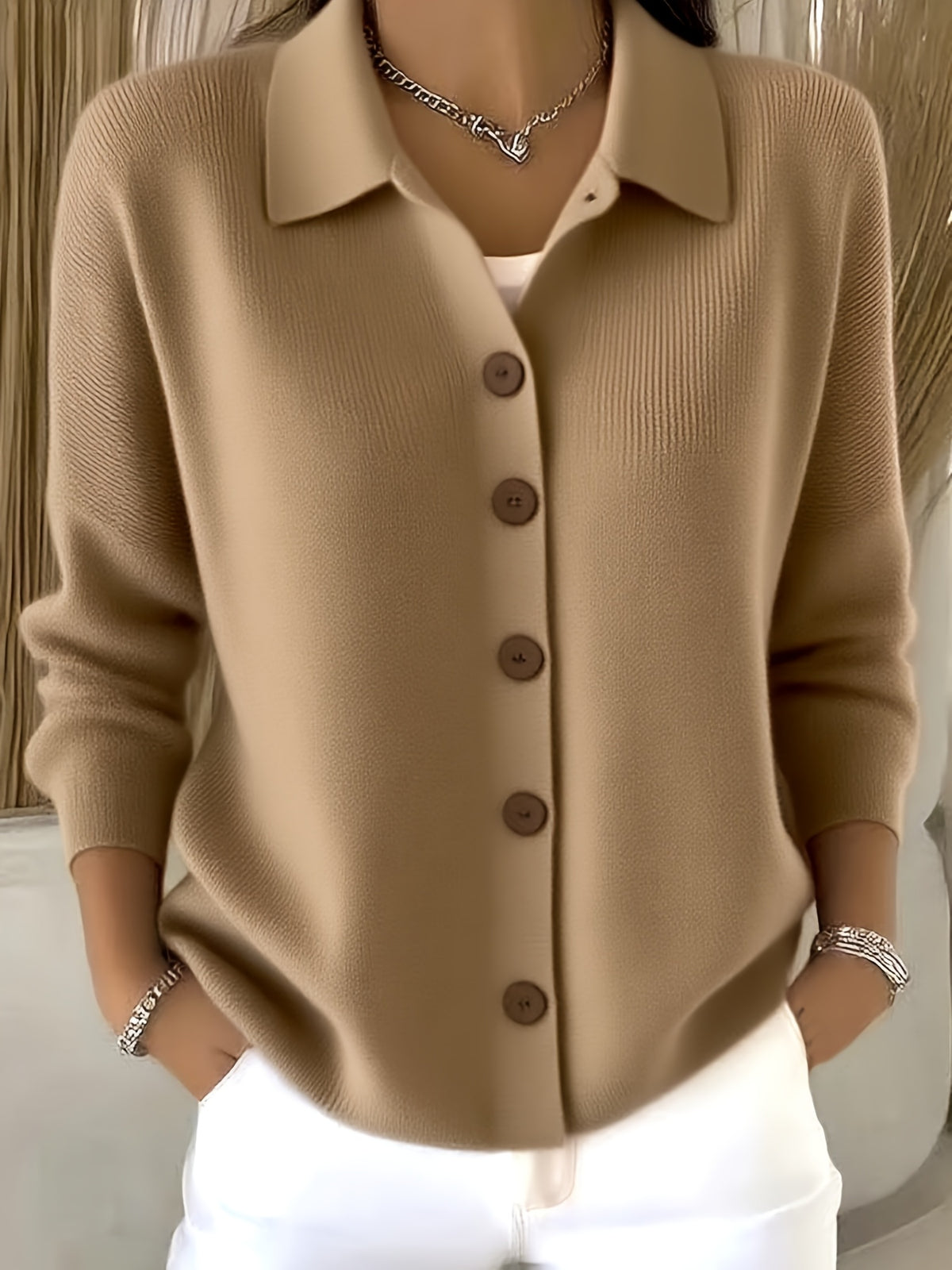 Women's Oversized Cardigan Sweater Button Up Long Sleeve Knit Jacket Casual Outwear Trendy Fall Winter Cozy Layering Coat