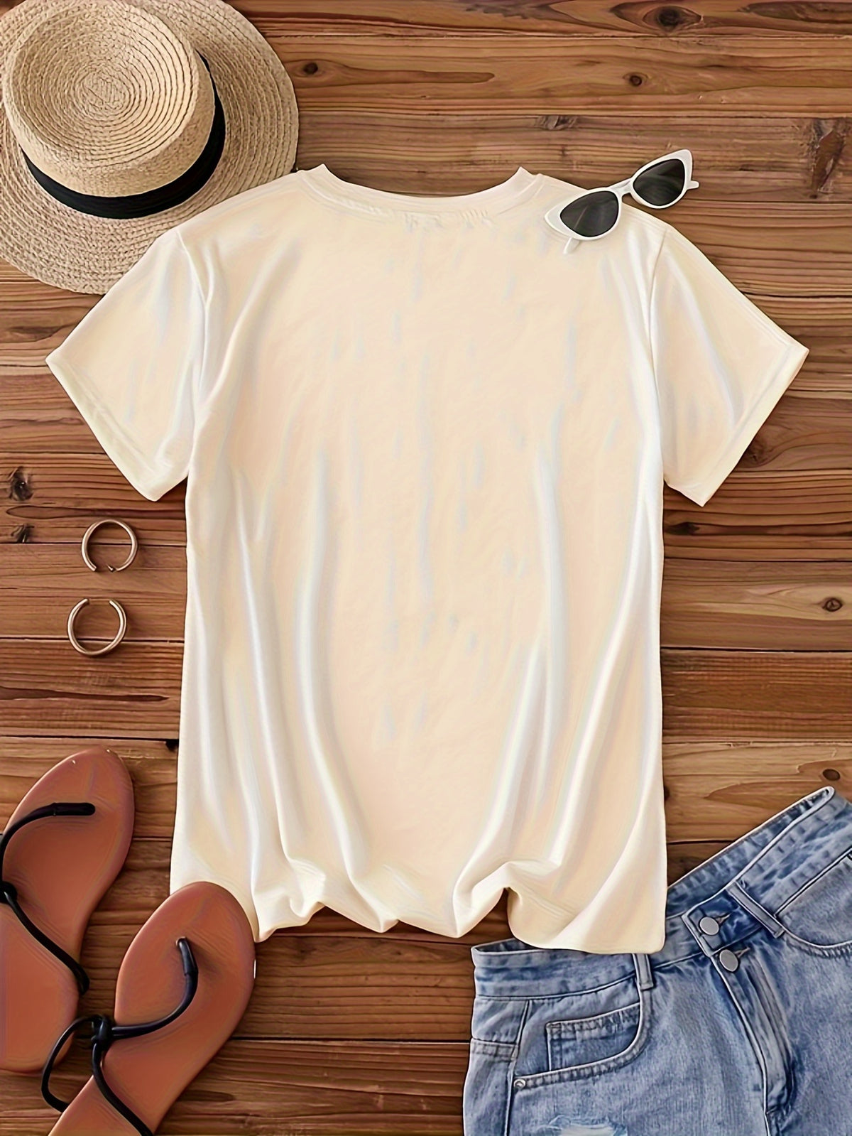 Inspirational Word Cloud Print T-Shirt Women Round Neck Short Sleeve Light Grey Positive Affirmation Casual Tee Spring Summer S-XXL