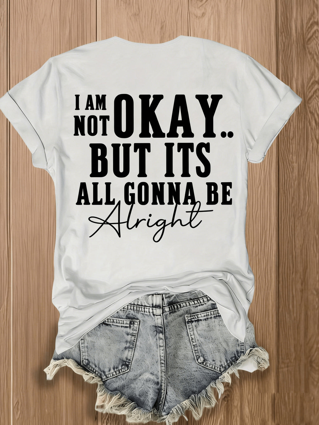 Inspirational Graphic Tee Women Floral Print Double Sided T-Shirt Casual Motivational Blend Top Gift XS-XL