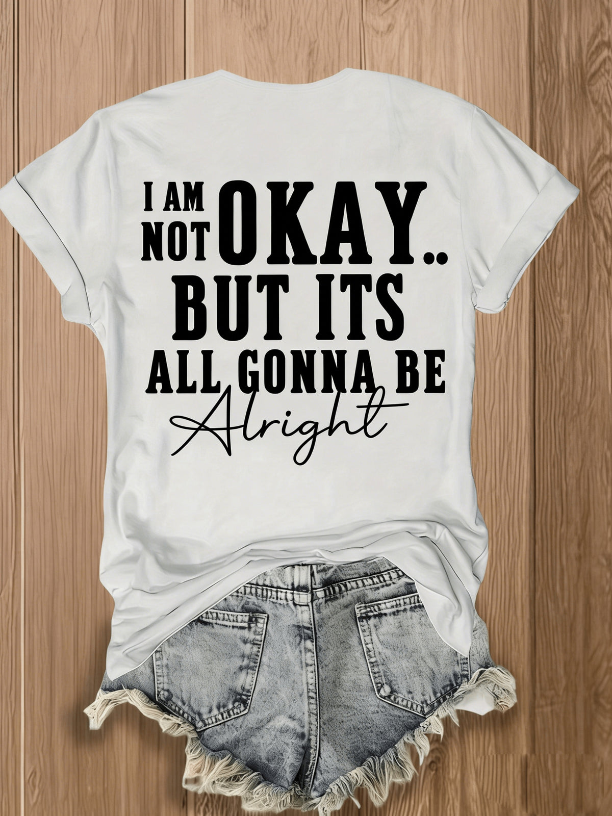 Inspirational Graphic Tee Women Floral Print Double Sided T-Shirt Casual Motivational Blend Top Gift XS-XL