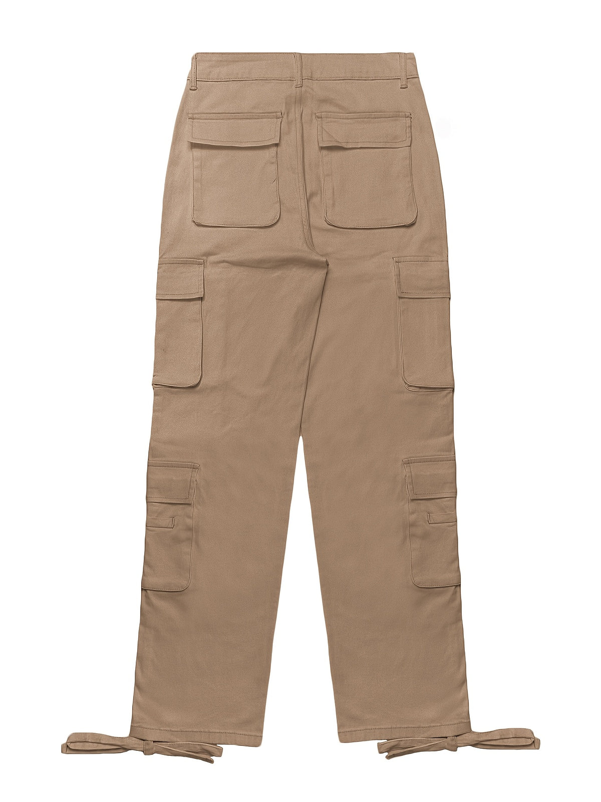 Low Waist Cargo Denim Pants Women Street Hip-Hop Style Multi Pocket Wide Leg Workwear Casual Jeans Apricot Grey Khaki S-XXL