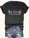 Alphabet Print T-Shirt Women Crew Neck Short Sleeve Casual Graphic Tee Lightweight Breathable Spring Summer All Season S-XXL