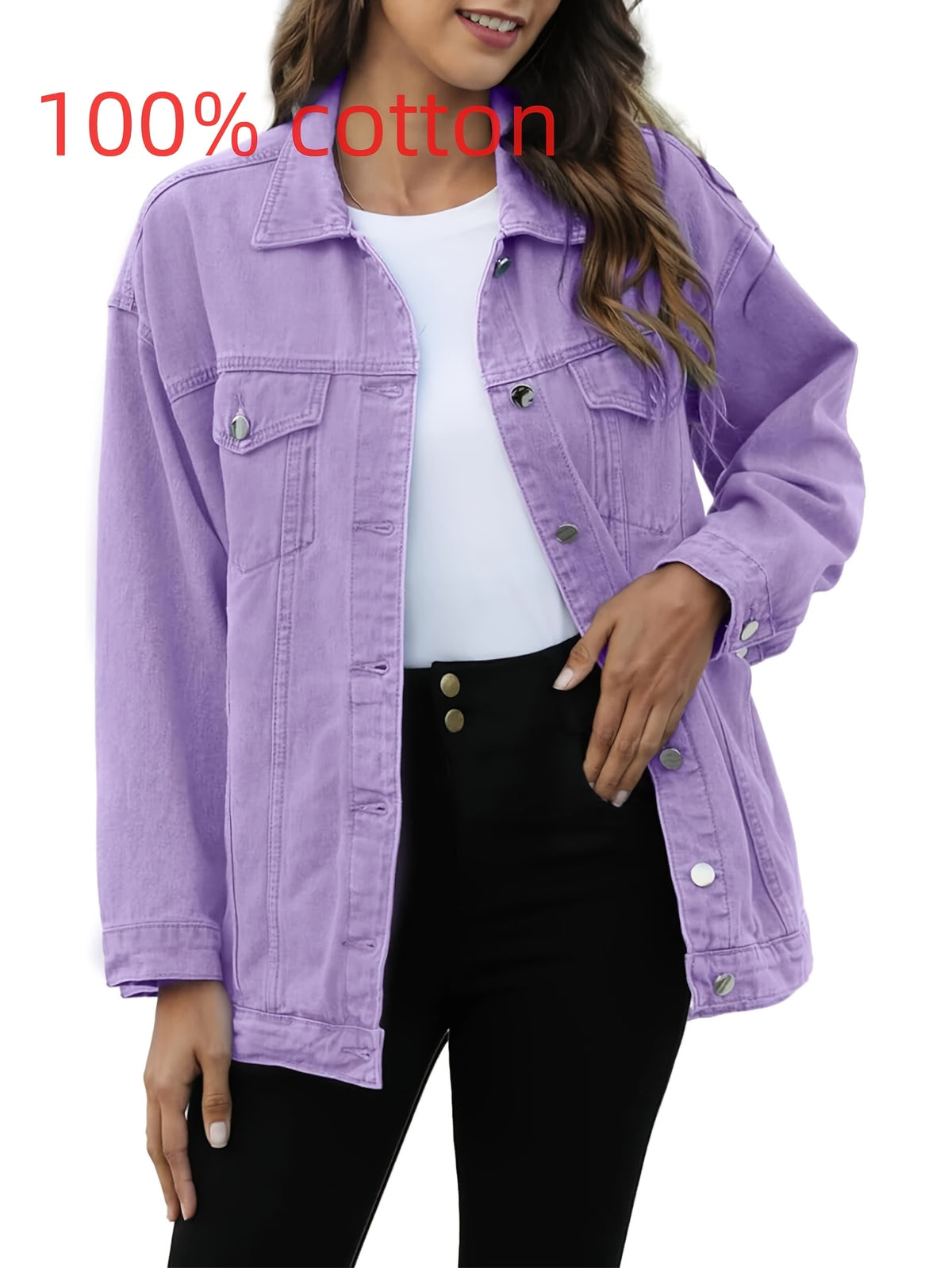Oversized Mid-Length Denim Motorcycle Jacket Women Relaxed Fit Biker Jean Coat 360gsm Slight Stretch Spring Fall Layering