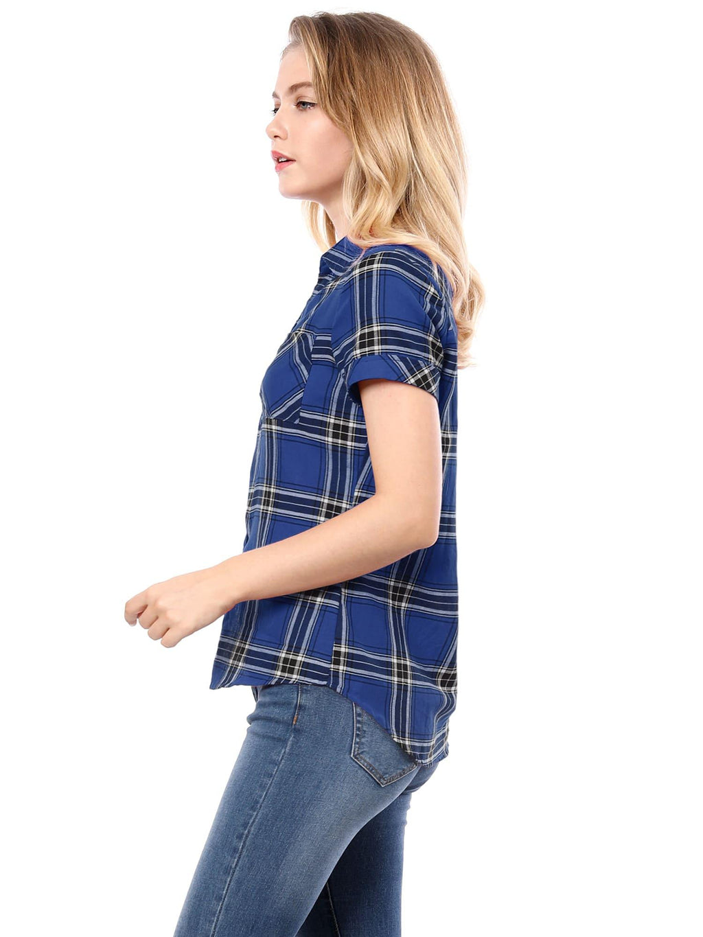 Western Plaid Button Shirt for Women | Classic Flannel Checkered Long Sleeve Top | Casual Country Style Blouse | Machine Washable Women's Plaid Shirt