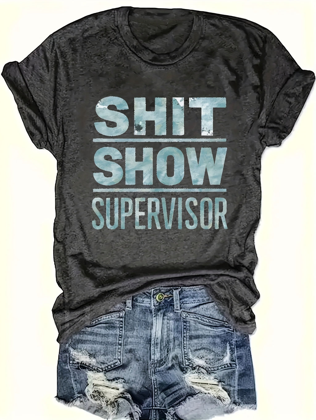 Chic Alphabet Letter Print T-Shirt Women Crew Neck Short Sleeve 180gsm Smooth Knit Mid Stretch Casual Everyday Fashion Graphic Tee Polyester Top S-XXL