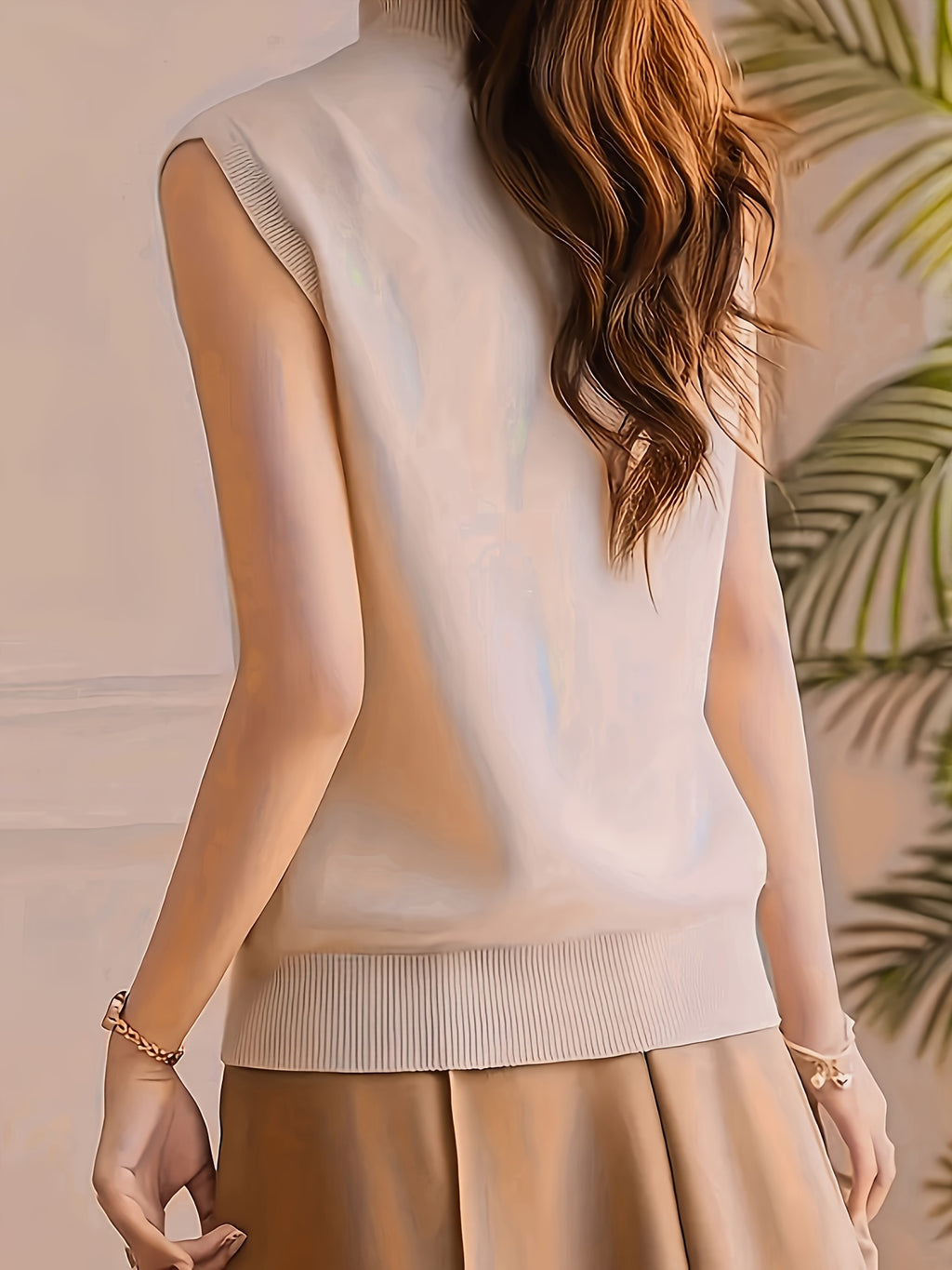 Mock Neck Sleeveless Vest Top Women Slim Fit Solid Color Short Cropped Spring Summer Casual Festive Tank Top for Women