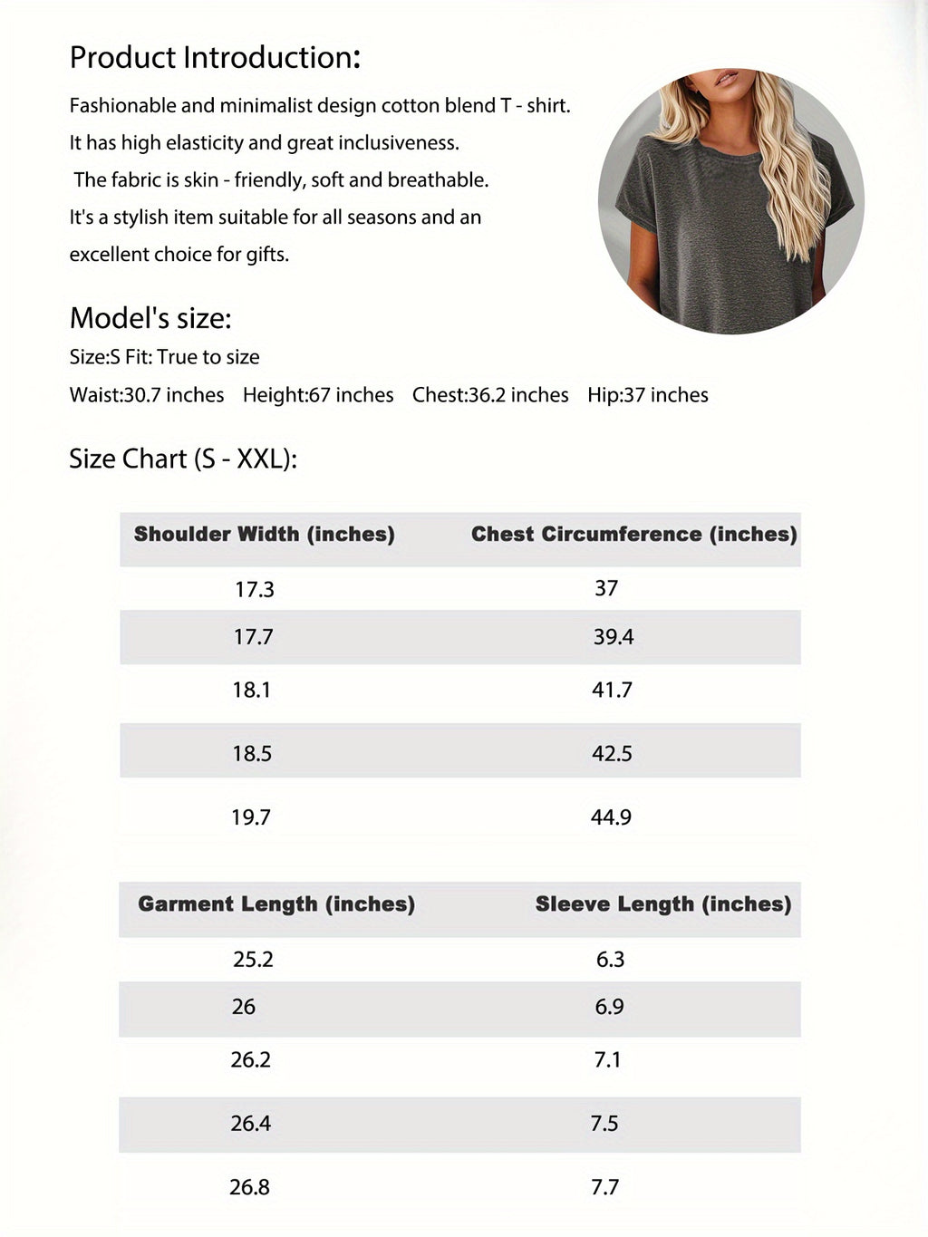 Tattooed Double-Sided Print T-Shirt Women Geometric Positioning Print Crew Neck Short Sleeve Soft Skin-Friendly Breathable Casual Tee Daily Wear Gift S-XXL