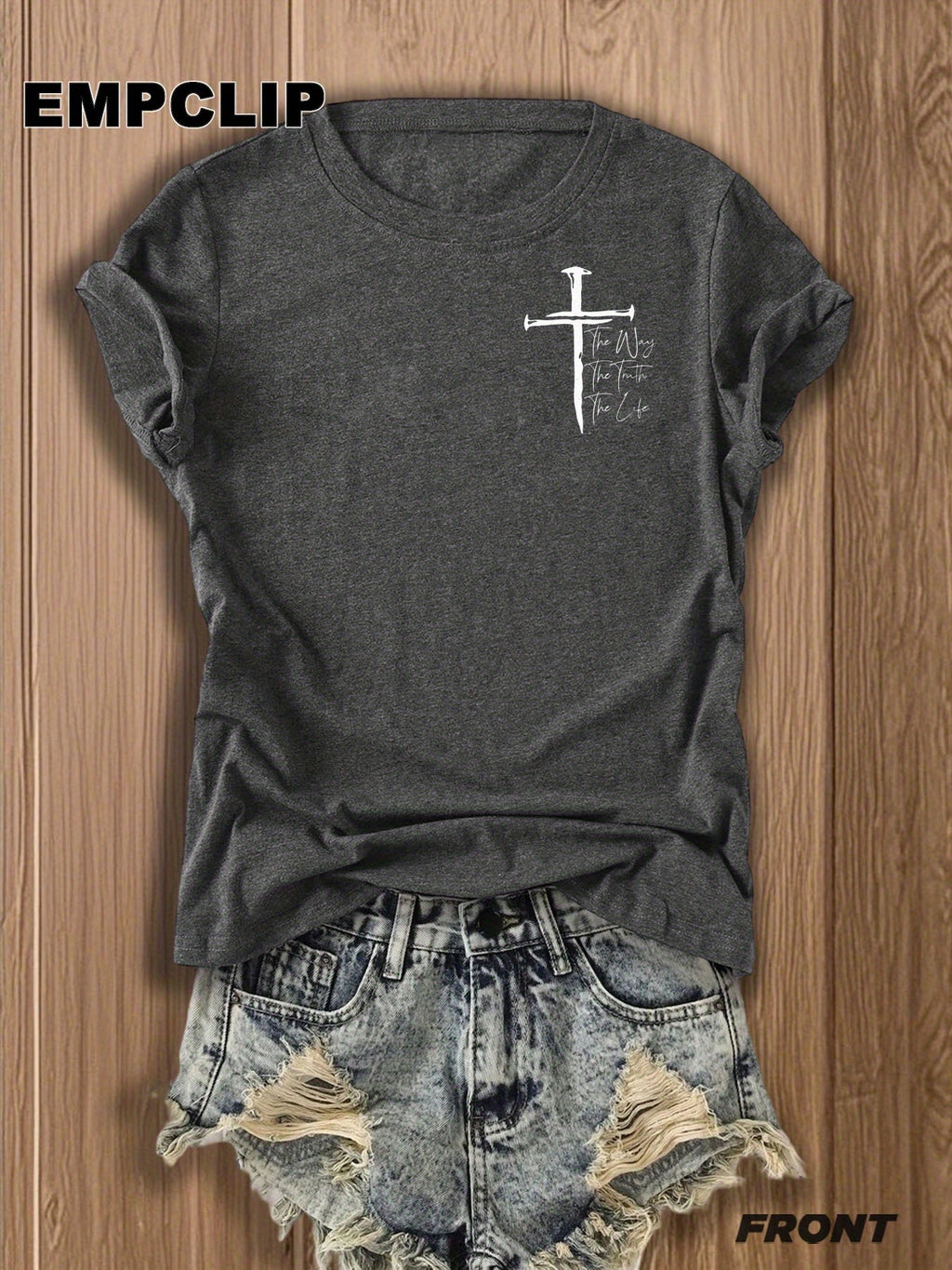 Christian Cross Graphic Tee Women Faith Inspirational T-Shirt Patriotic Religious Casual Tops