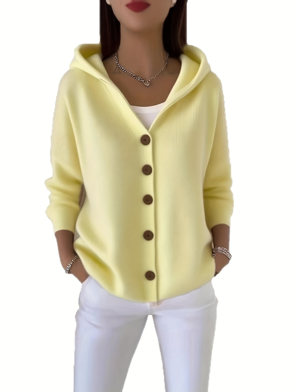 Women's Oversized Cardigan Sweater Button Up Long Sleeve Knit Jacket Casual Outwear Trendy Fall Winter Cozy Layering Coat