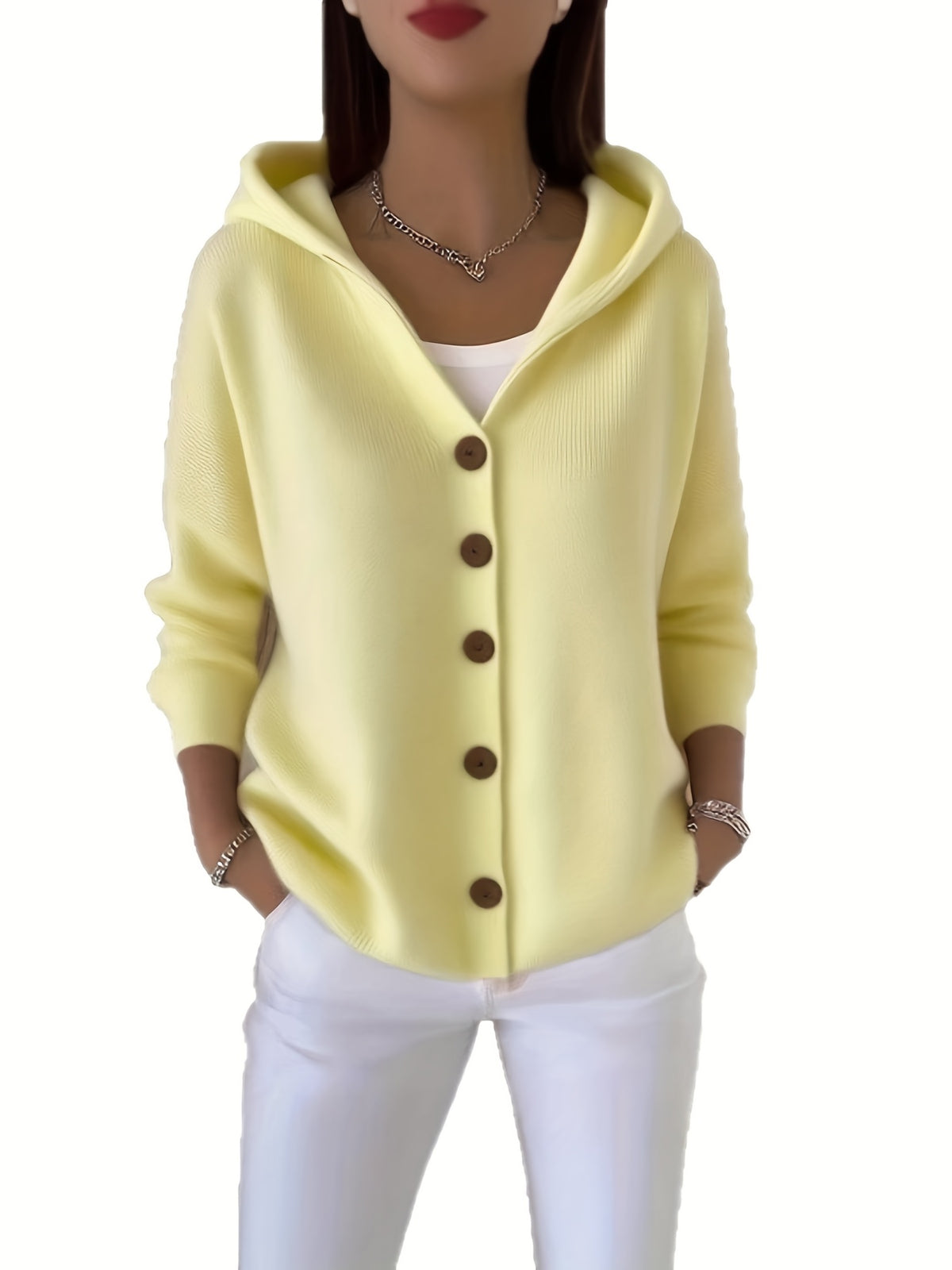 Women's Oversized Cardigan Sweater Button Up Long Sleeve Knit Jacket Casual Outwear Trendy Fall Winter Cozy Layering Coat