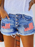Wide Leg Casual Shorts Women Retro Loose Frayed Edge Button Front Mid Rise Breathable Beach Shorts Summer Picnic Outings