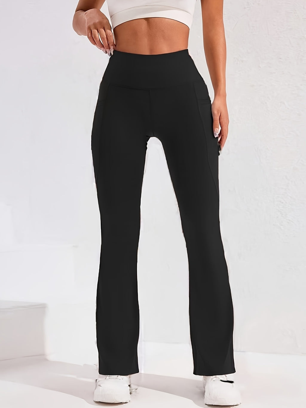 High Waist Flare Wide Leg Pants for Women – Naked Feel Butt Lifting High Elasticity Fabric, Smooth Flowing Silhouette Spring Summer Fall Comfortable Chic Everyday Bottoms S-XXL