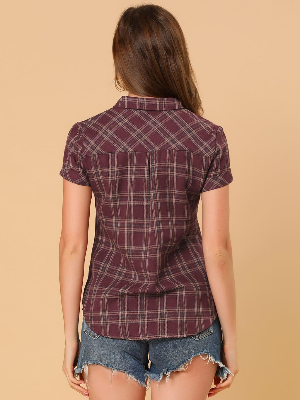 Western Plaid Button Shirt for Women | Classic Flannel Checkered Long Sleeve Top | Casual Country Style Blouse | Machine Washable Women's Plaid Shirt