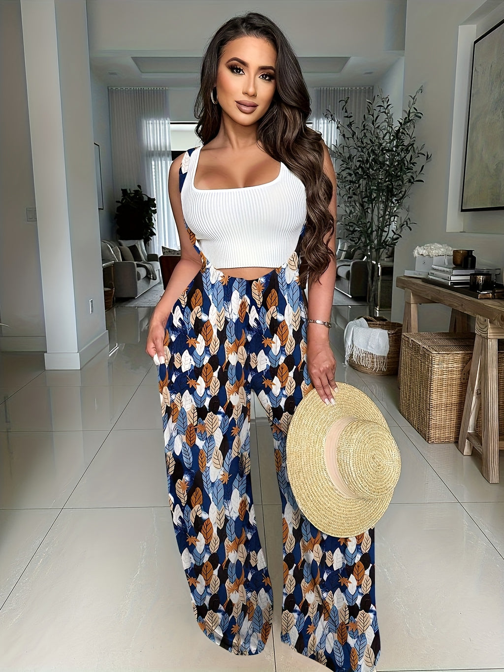 Palazzo Wide Leg Pants Women Drawstring Waist with Pockets Super Long Loose Fit Lounge Trousers All Season Machine Washable Soft