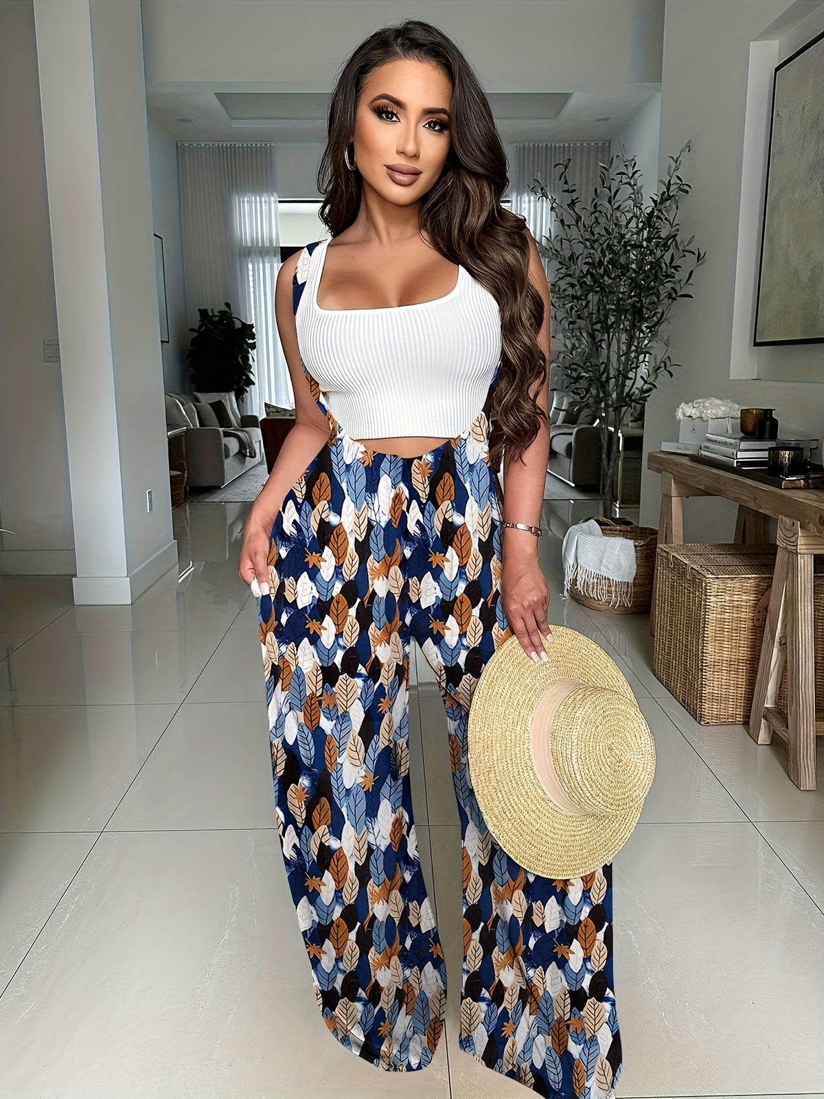 Palazzo Wide Leg Pants Women Drawstring Waist with Pockets Super Long Loose Fit Lounge Trousers All Season Machine Washable Soft