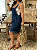 Denim Bib Shorts Women Adjustable Shoulder Straps Large Pocket Washed Jean Overalls Shorts Casual Cargo Summer S-XXL