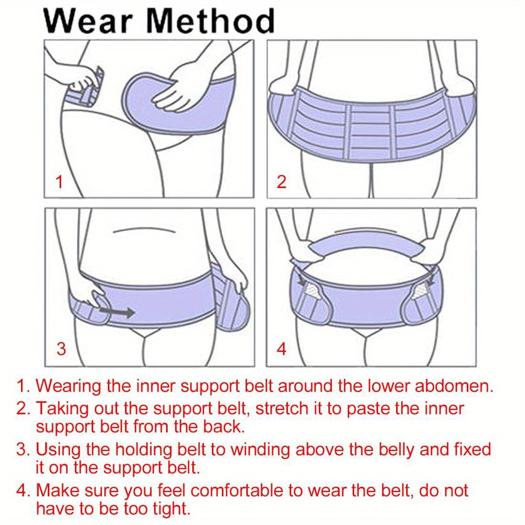 Maternity Support Belt for Pregnant Women - Belly Band for Back & Pelvic Relief, Breathable Adjustable Pregnancy Belly Support, Sizes S-XXL