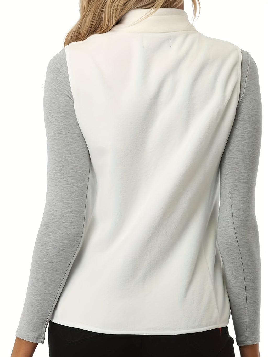 Women's Sleeveless Zip Vest Jacket Lightweight Warm Soft Zipper Pockets Casual Outdoor Layering Vest S-XXL