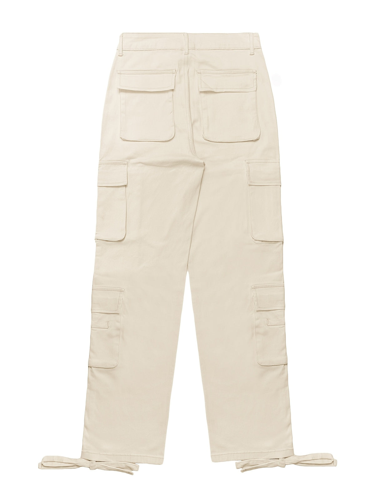 Low Waist Cargo Denim Pants Women Street Hip-Hop Style Multi Pocket Wide Leg Workwear Casual Jeans Apricot Grey Khaki S-XXL
