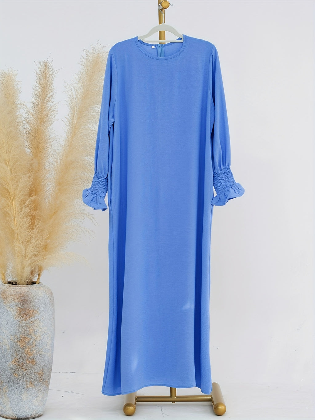 Soft Crepe Abaya with Pocket Muslim Women Prayer Abaya Solid Color Woven Fabric Modest Dress Sizes S M L Multiple Colors Everyday Wear