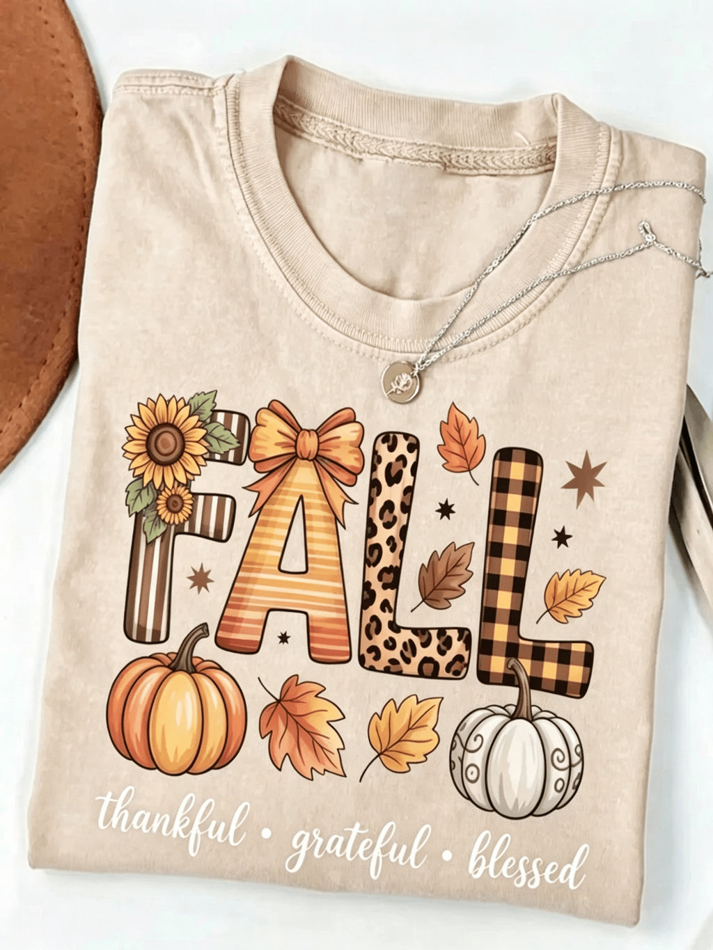 Autumn Graphic Tee Women Pumpkin Sunflower Loose Casual Short Sleeve Round Neck Fall Thanksgiving Halloween T-Shirt Retro Style S-XXL