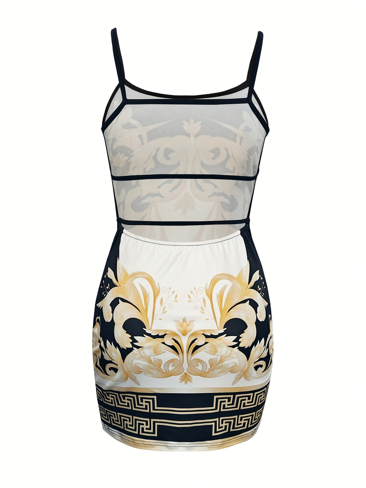 Halter Dress for Women Printed Backless Sexy Fitted Spring Summer Going-Out Dress Stretchy Lightweight Party