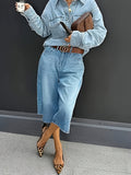 Plus Size Wide Leg Stretch Denim Jeans for Women - Oversized Loose Fit Washed Denim Pants, Multi-Pocket Belt Loop Zipper Closure All Season Casual Workwear Trousers