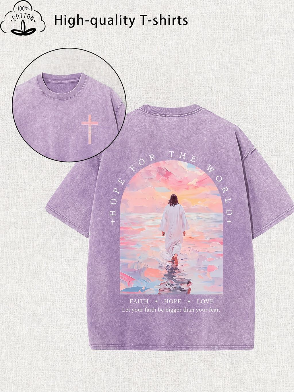 Women's Retro Washed Graphic T-Shirt Loose Fit Crew Neck Short Sleeve Casual Street Style S-XXL