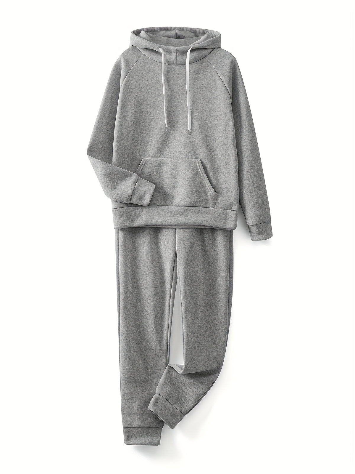 Women's 2-Piece Sweatsuit Set Slim Fit Long Sleeve Hoodie and Drawstring Jogger Pants S-XXL