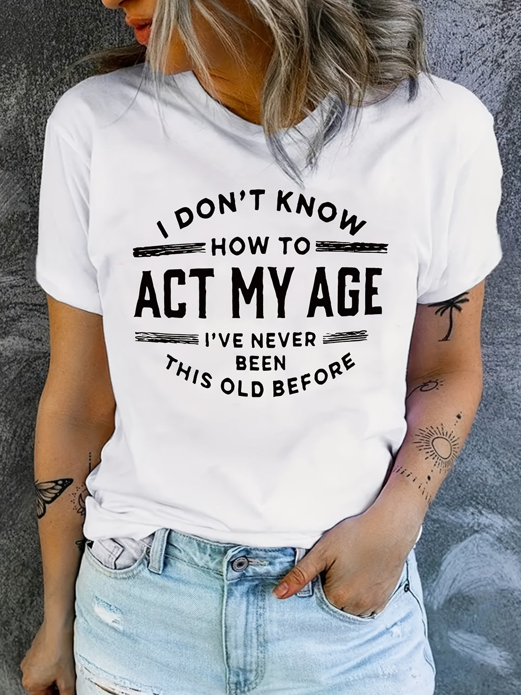 Letter Print T-Shirt Women Casual Short Sleeve Crew Neck Graphic Tee Comfortable Daily Layering Top S-XXL