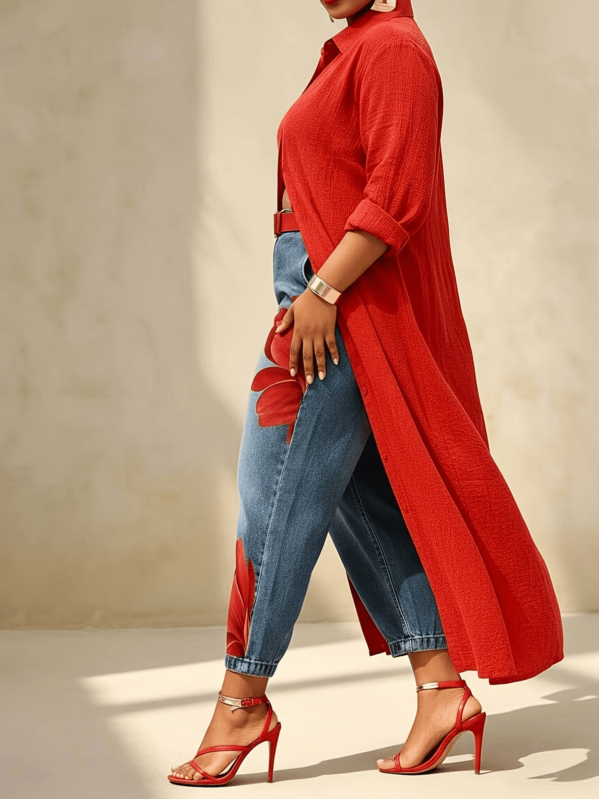 White Maxi Shirt Duster Women Long Sleeve Lapel Collar Open Front Loose Casual Layering Outerwear Cardigan Coat for Women